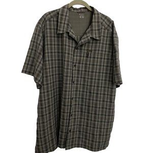 Columbia Men's Outdoor Sportswear Button Down Short Sleeve‎ Shirt Plaid XL